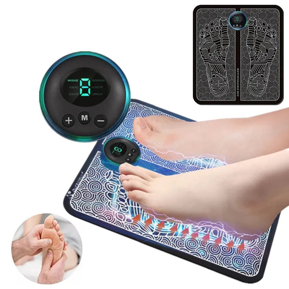 Ems Foot Massager Mat Tens Fisioterapia Electric Foot Cushion Blood Circulation Acupunctur Pad Foot Health Care Relaxation Pain Pain Finish