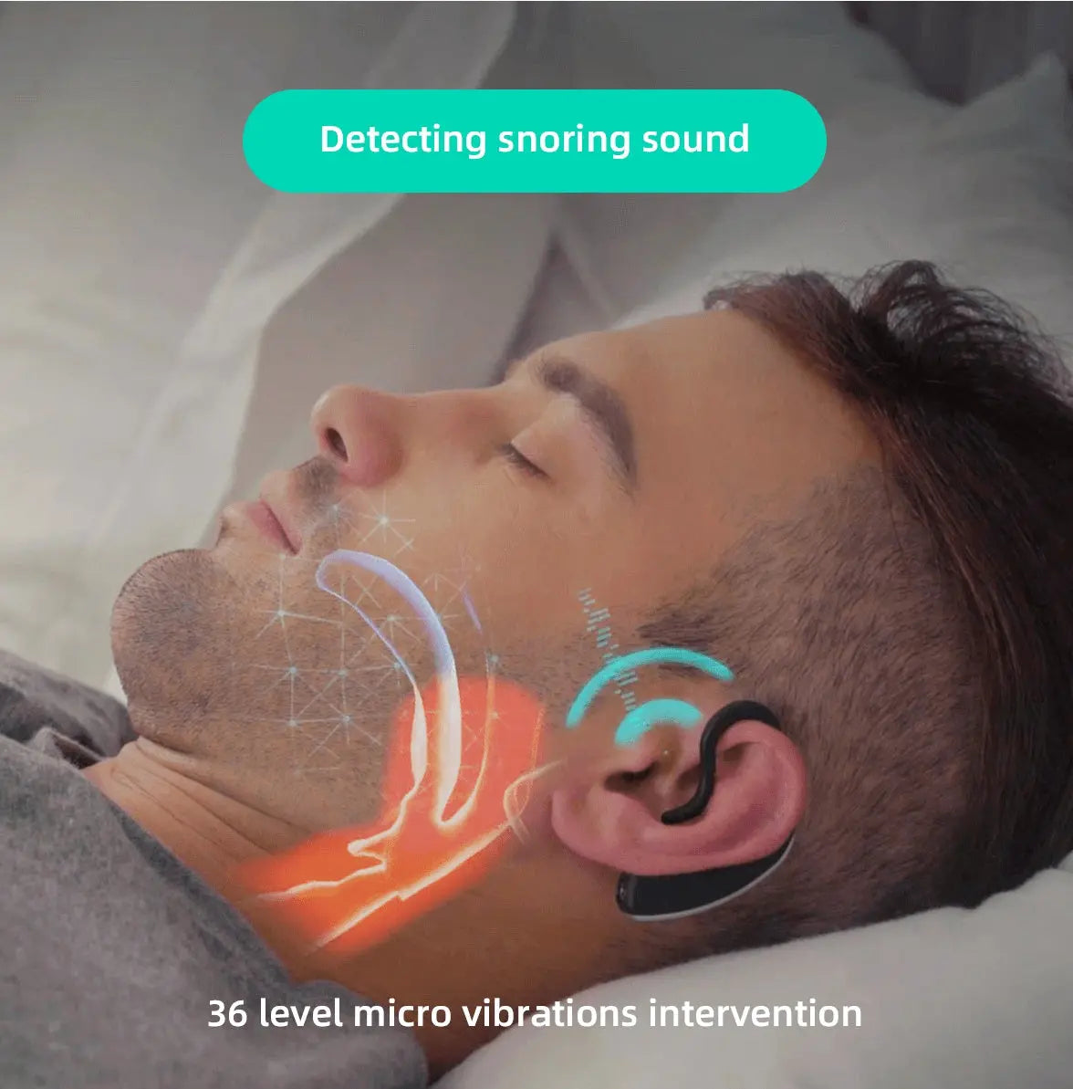 24 Hours Bluetooth Anti-snoring Device Charge Snore Earset Sleeping Aid Snoring Analyzes Sleep Datas Good Sleep Relaxify