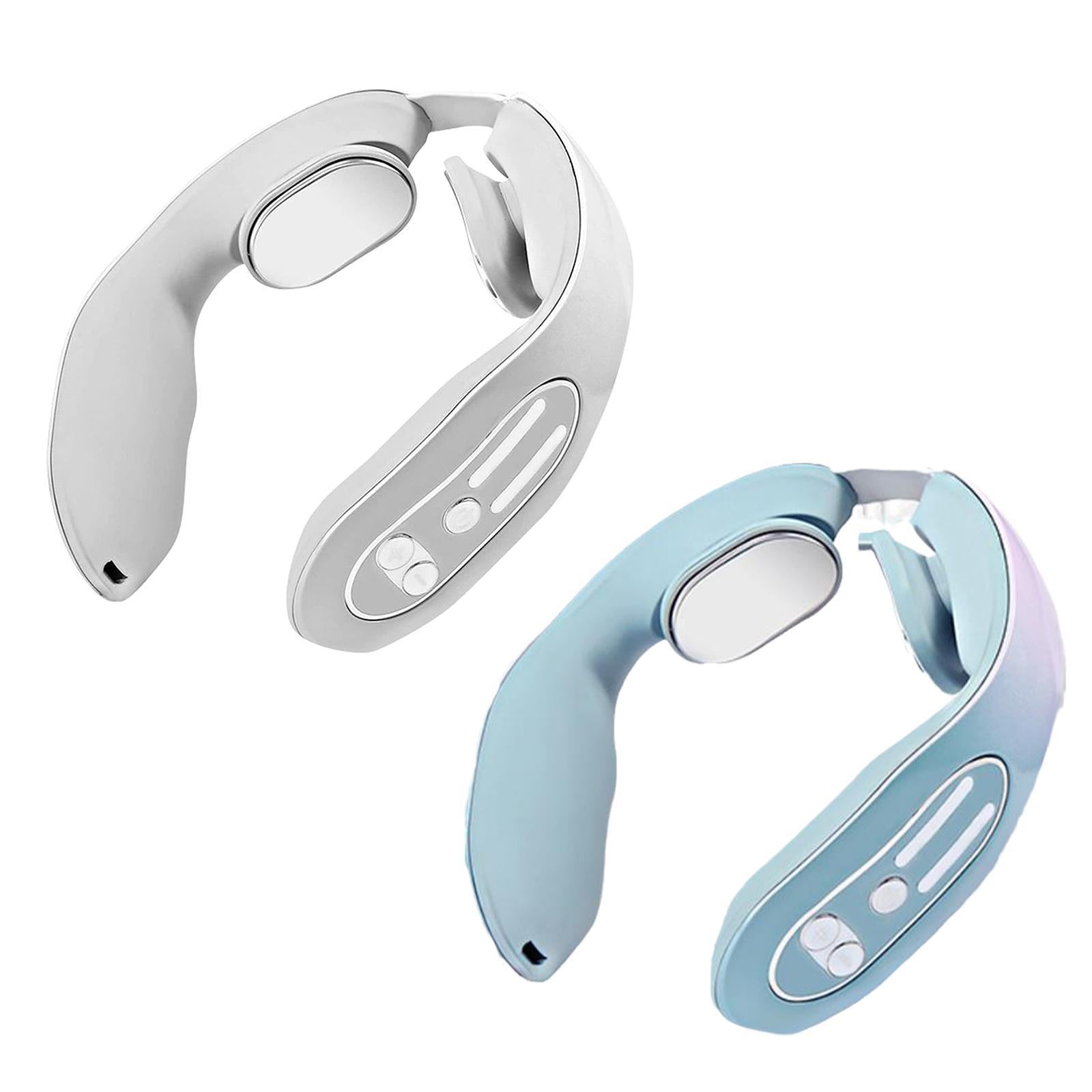 Heat Neck Massager | EMS Neck Acupoints Lymphvity Massager Device Intelligent Neck Massager With Heat Blue Hot Design